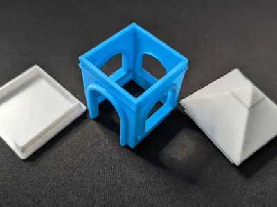 House with roof and base Multipart Assembly toy 3-4 hour print 3D print model