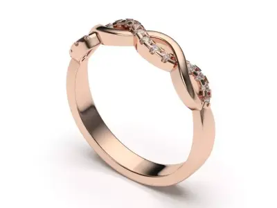 solitaire with ring sizes  8 part S42 3D print model