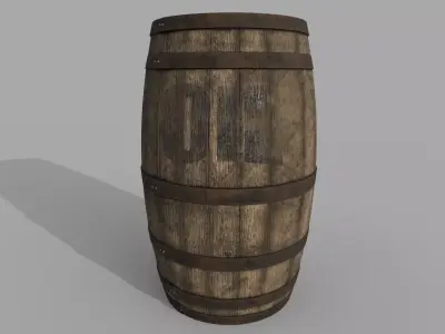   Wooden  Barrel 3D Model  3D model
