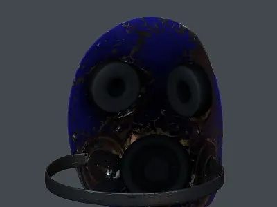 Gas mask helmet 3d model scifi  Low-poly 3D model order