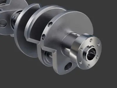 Crankshaft V8 3D model