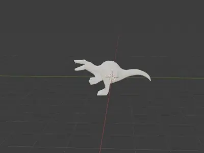 Spinosaurs Half-Modeled model for practice modelling Free 3D model