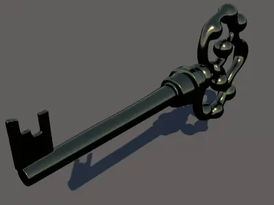 Fantasy old key 3D model