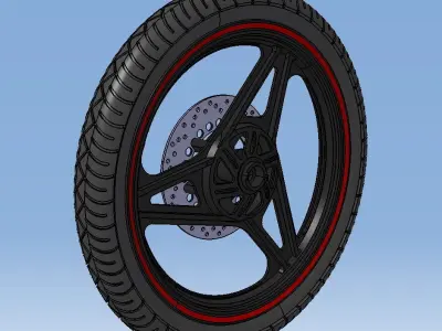 Front wheel YBR 125 3D model