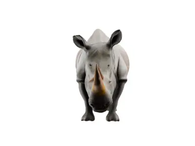 Realistic Rhino 3D Model-low poly model game ready Low-poly 3D model