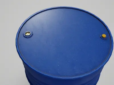 Barrel Low-poly 3D model 7