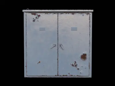 Electric box Low-poly 3D model order