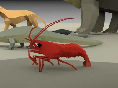 low poly animal pack Low-poly 3D model