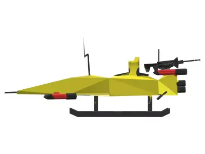take corners and turns like a pro on our new jetcycle Low-poly 3D model