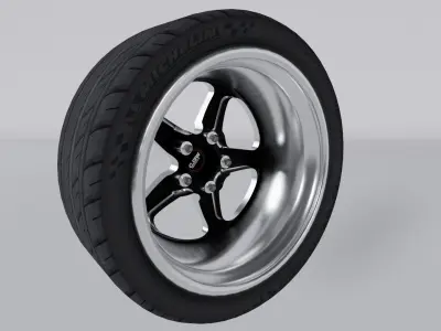 WELD RIM and Tyre Michelin Pilot 3D model