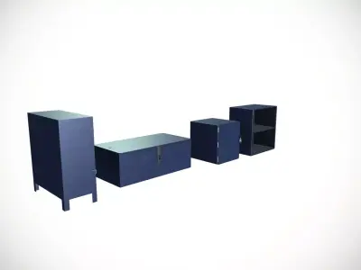 Storage Boxes Low-poly 3D model