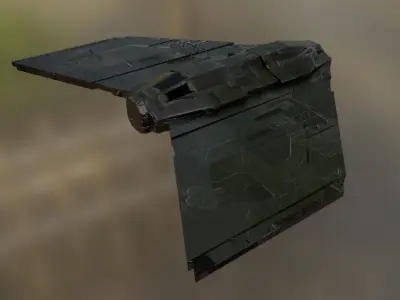 Spaceship - Pirate Fighter Low-poly 3D model