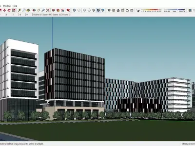 Sketchup Commercial Complex 159 3D model