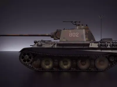 PZV Panther Tank 3D model