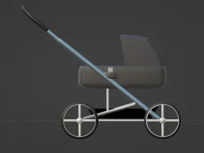 Baby carriage 3D model purchase