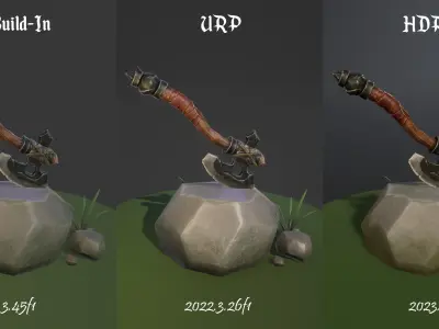 Stylized Medieval Axe Low-poly 3D model