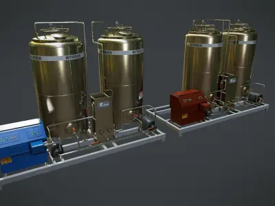 Chemical Container 6 Low-poly 3D model