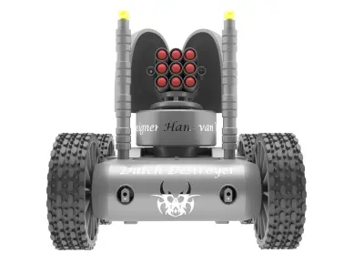Destroyer remote control robot with two wheels 3D model