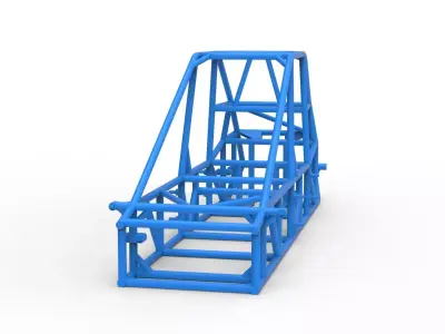 Frame of Experimental Pavement Silver Crown Car V3 Scale 1 to 25 3D print model