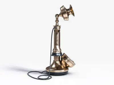 Vintage Candlestick Bell Telephone 3D model