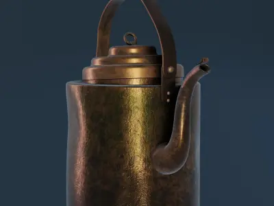 Magnificent vintage teapot 3D model