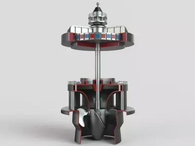 Hydroelectric power station 3D model purchase