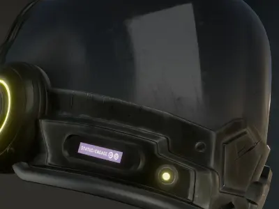 Sci-Fi Helmet  Low-poly 3D model