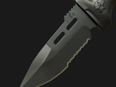 Marines Rescue Spring Pocket Knife Low-poly 3D model
