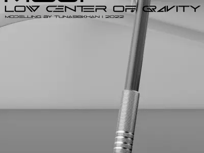 MUJI LOW CENTER OF GRAVITY PEN BLENDER MODELING Low-poly 3D model