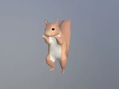 Low-poly Squirrel Low-poly 3D model