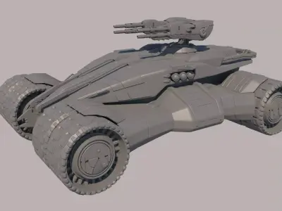 Sci-Fi Military Vehicle 3D model