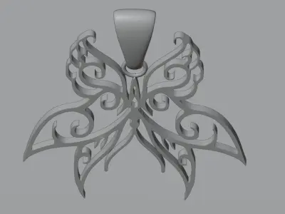 Pendant 4 with wings 3D model