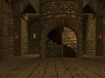 Modular Dungeon Low-poly 3D model