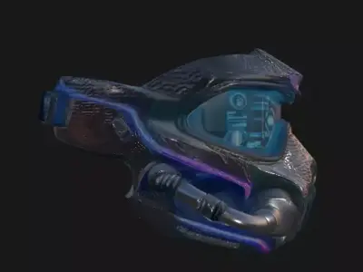 Cyberpunk Sci-Fi Mask 3D model
