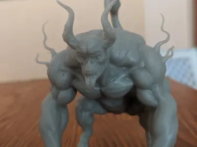 4 eyes toy of demon on table 3D print model