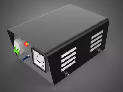 ELECTRIC CONTROL BOX VOLTMETER REGULATOR CONTROLLER PANEL DYNAMO 3D model