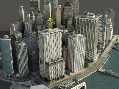 Manhattan Lower Part02 Low Poly 3D model