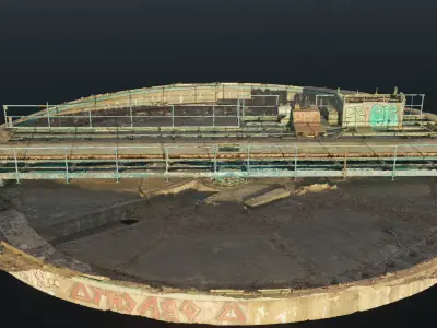 Abandoned railway turntable 3D model
