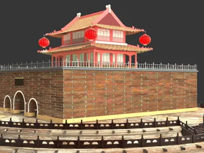 Chinese ancient house 3D model 11