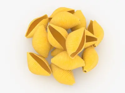 Raw Pasta Pile Collection 2 3D model