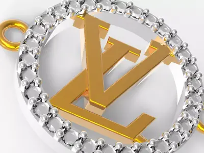 Luxury Monogram Halo Charms 3D model