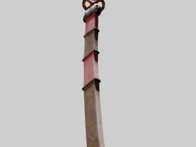 Katana Dagger Falchion Sword 3D Model Free 3D model