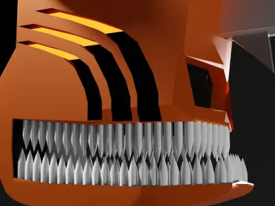 Chainsaw with skull 3D model