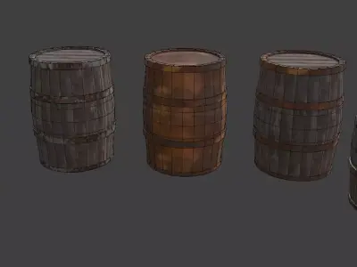 Barrel Low-poly 3D model purchase