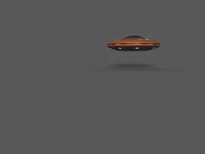 Alien Spaceships Low-poly 3D model
