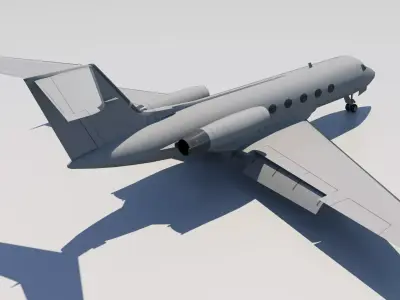G-III Vintage  Large Business Jet Low-poly 3D model