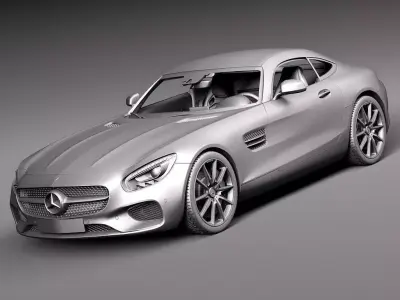 Mercedes AMG GT Free low-poly 3D model by mergenx