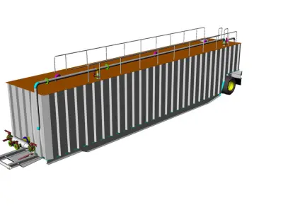 Frac Tank 80m3 Free 3D model