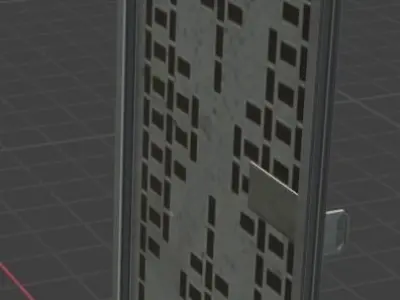locker door Low-poly 3D model