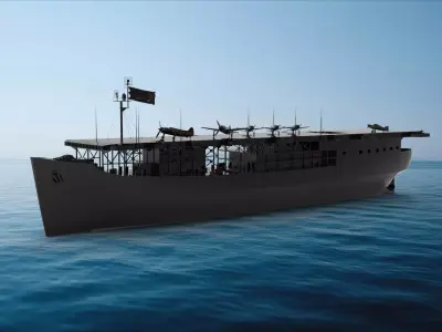 Long Island-class escort carrier 3D model